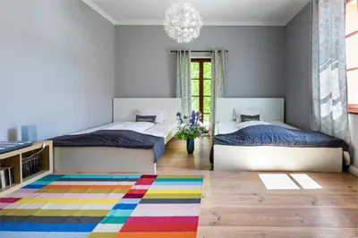 Ein Bett oder Betten in einem Zimmer der Unterkunft Idyllisches Haus mitten in Berlin