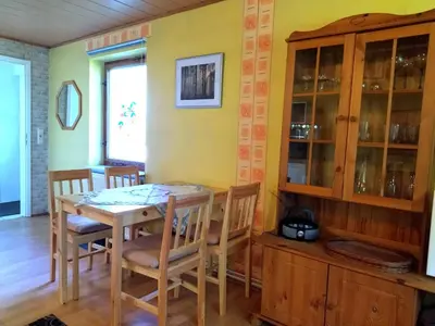 Küche/Küchenzeile in der Unterkunft Ferien am Hegensteinbach