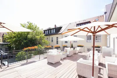 Ein Balkon oder eine Terrasse in der Unterkunft Hotel Brandenburger Tor Potsdam