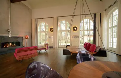 Ein Sitzbereich in der Unterkunft Wasserwerk Bad Saarow