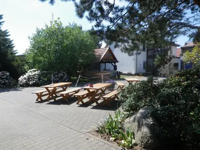 Ein Garten an der Unterkunft Hopfenkammer Schorfheide