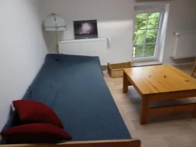 Ein Sitzbereich in der Unterkunft Hopfenkammer Schorfheide