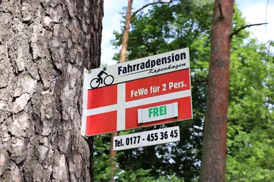 Ein Zertifikat, Auszeichnung, Logo oder anderes Dokument, das in der Unterkunft Fahrradpension am Weg nach Kopenhagen ausgestellt ist