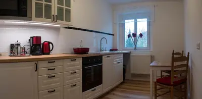 Küche/Küchenzeile in der Unterkunft Bürgerpark Apartments