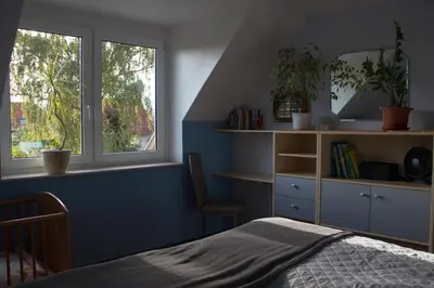 Ein Bett oder Betten in einem Zimmer der Unterkunft Ferienhaus Bogsi
