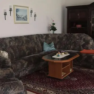 Ein Sitzbereich in der Unterkunft Ferienhaus Emmelie