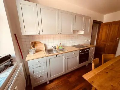 Küche/Küchenzeile in der Unterkunft Moderne Wohnung in Eberswalde