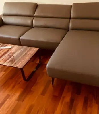 Ein Sitzbereich in der Unterkunft Moderne Wohnung in Eberswalde