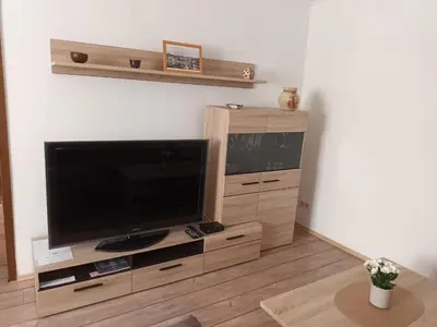 TV/Unterhaltungsangebot in der Unterkunft Ferienwohnung Perlitz