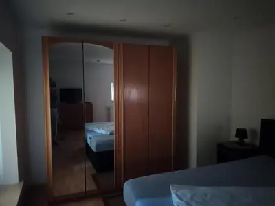 Ein Bett oder Betten in einem Zimmer der Unterkunft Ferienwohnung Perlitz