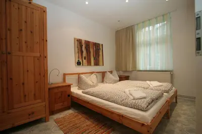 Ein Bett oder Betten in einem Zimmer der Unterkunft Ferienwohnung Templin