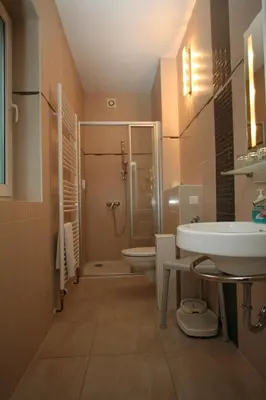 Ein Badezimmer in der Unterkunft Ferienwohnung Templin