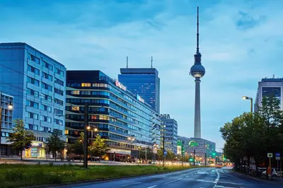 Ein allgemeiner Blick auf Berlin oder ein Stadtblick von des Hotels aus