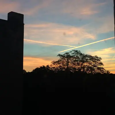 Blick auf den Sonnenuntergang/Sonnenaufgang von der Ferienwohnung aus oder aus der Nähe