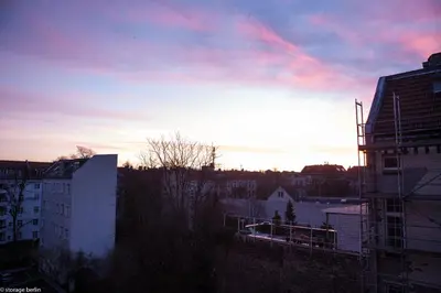 Blick auf den Sonnenuntergang/Sonnenaufgang von der Ferienwohnung aus oder aus der Nähe