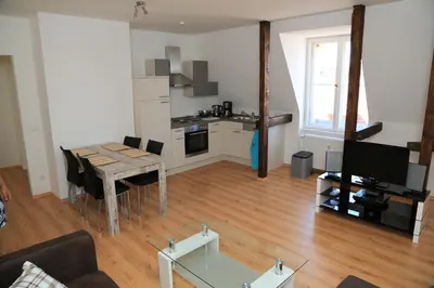 Küche/Küchenzeile in der Unterkunft Ferienwohnung Brandenburger Straße
