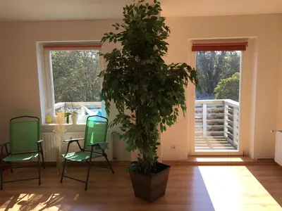 Ein Balkon oder eine Terrasse in der Unterkunft Ferienwohnung Brandenburger Straße