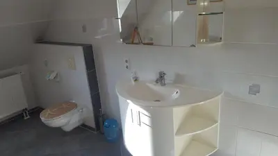 Ein Badezimmer in der Unterkunft Ferienhaus am See