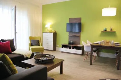 Ein Sitzbereich in der Unterkunft PRIMA Inn Ferienwohnungen Seetor Residenz