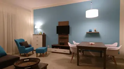 Ein Sitzbereich in der Unterkunft PRIMA Inn Ferienwohnungen Seetor Residenz