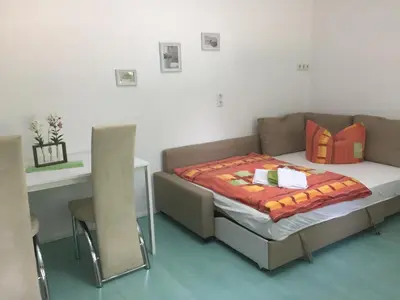 Ein Bett oder Betten in einem Zimmer der Unterkunft Ferienwohnung Felix