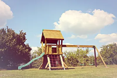 Ein Kinderspielbereich in der Unterkunft Landhotel Krausnick