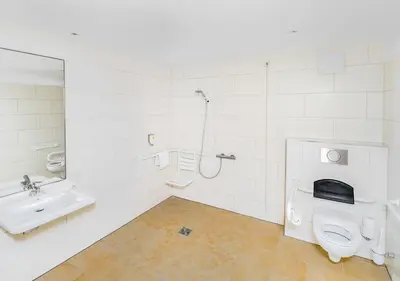 Ein Badezimmer in der Unterkunft martas Gästehäuser Hauptbahnhof Berlin