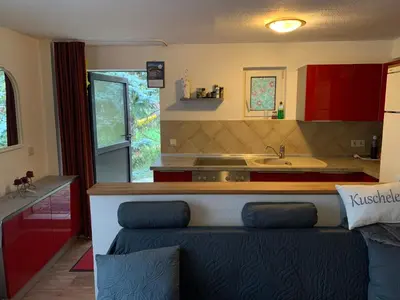 Küche/Küchenzeile in der Unterkunft Bungalow am Wassergrundstück