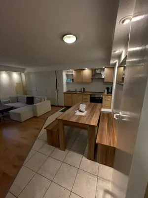 Küche/Küchenzeile in der Unterkunft Messe Apartment Berlin