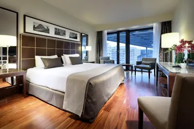 Ein Bett oder Betten in einem Zimmer der Unterkunft Eurostars Berlin