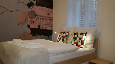 Ein Bett oder Betten in einem Zimmer der Unterkunft Studio Apartment for 3