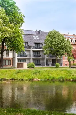 Blick auf einen Fluss in der Nähe der Ferienwohnung
