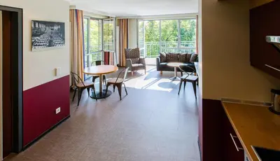Ein Sitzbereich in der Unterkunft Aparion Apartments Berlin