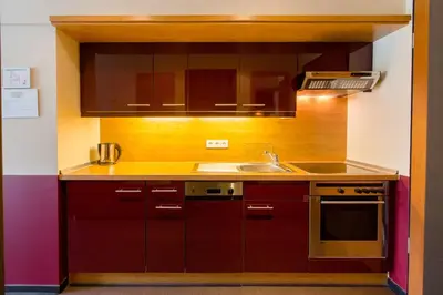 Küche/Küchenzeile in der Unterkunft Aparion Apartments Berlin