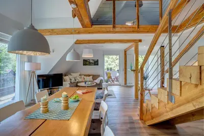 Ein Sitzbereich in der Unterkunft Spreewaldferienhaus - Urlaub