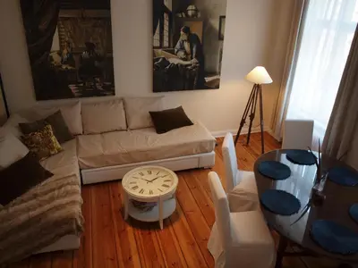 Ein Sitzbereich in der Unterkunft Apartments Nähe Hauptbahnhof