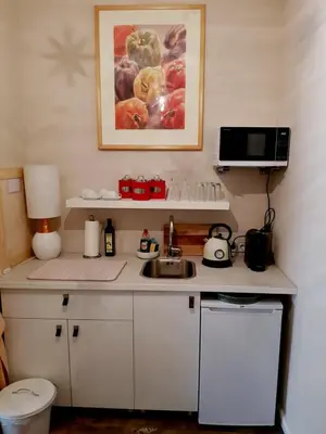 Küche/Küchenzeile in der Unterkunft Studio City West