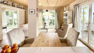 Ein Sitzbereich in der Unterkunft Am Inselufer
