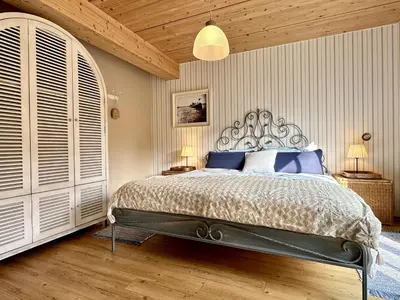 Ein Bett oder Betten in einem Zimmer der Unterkunft Am Inselufer