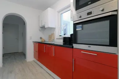 Küche/Küchenzeile in der Unterkunft Luxusapartment nahe Müggelsee