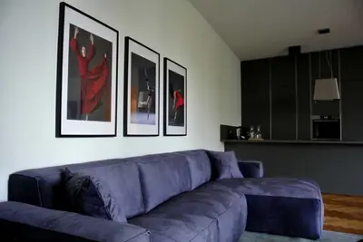 Ein Sitzbereich in der Unterkunft BonusFeature Apartments