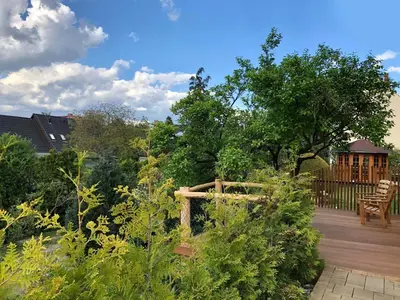 Ein Garten an der Unterkunft Ferienhaus Caputh