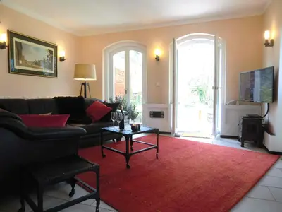 Ein Sitzbereich in der Unterkunft maisonette