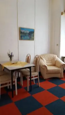 Ein Sitzbereich in der Unterkunft Ferienwohnung Roch GbR