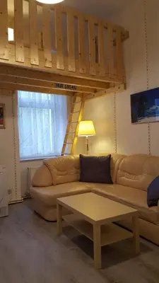 Ein Sitzbereich in der Unterkunft Ferienwohnung Roch GbR