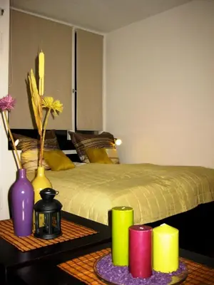Ein Bett oder Betten in einem Zimmer der Unterkunft Nikol Apartments