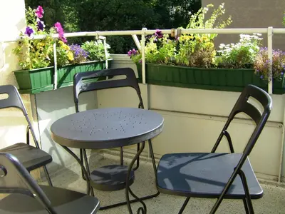 Ein Balkon oder eine Terrasse in der Unterkunft Nikol Apartments