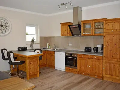 Küche/Küchenzeile in der Unterkunft Ferienwohnung Teltow 2