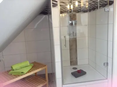 Ein Badezimmer in der Unterkunft Eulennest Oranienburg