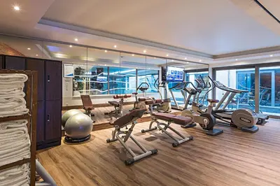 Das Fitnesscenter und/oder die Fitnesseinrichtungen in der Unterkunft Pestana Berlin Tiergarten